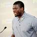 Michigan captain and linebacker Cameron Gordon answers questions from the media during a press conference at the Junge Family Champions Center on Monday, August 26, 2013. Melanie Maxwell | AnnArbor.com